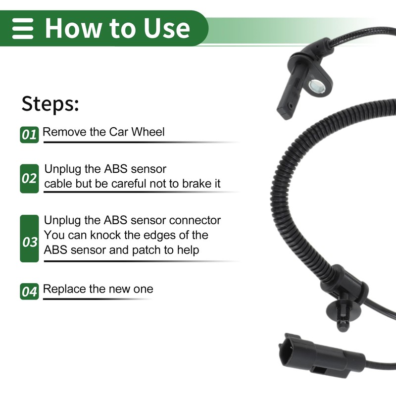 X AUTOHAUX ABS Wheel Speed Sensor ABS Sensor Anti-lock Braking