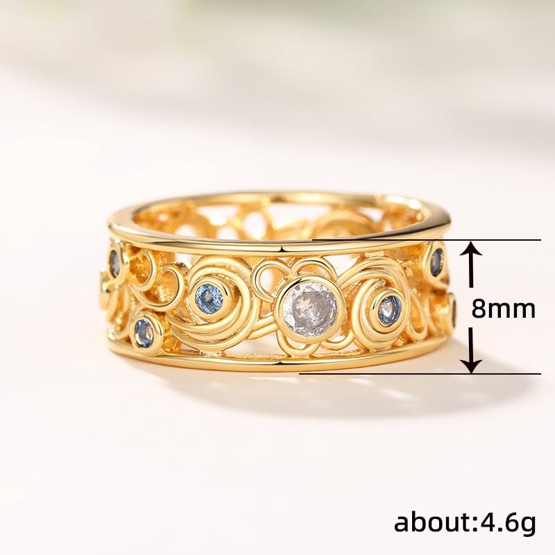 ENDLESSNESS & ETERNITY Court Style Blue and White Cubic Zirconia
