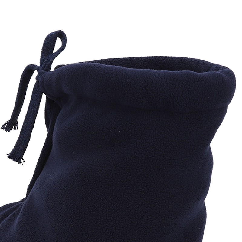 Men Women Cast Sock Dark Blue Soft Fleece Thick Adjustable