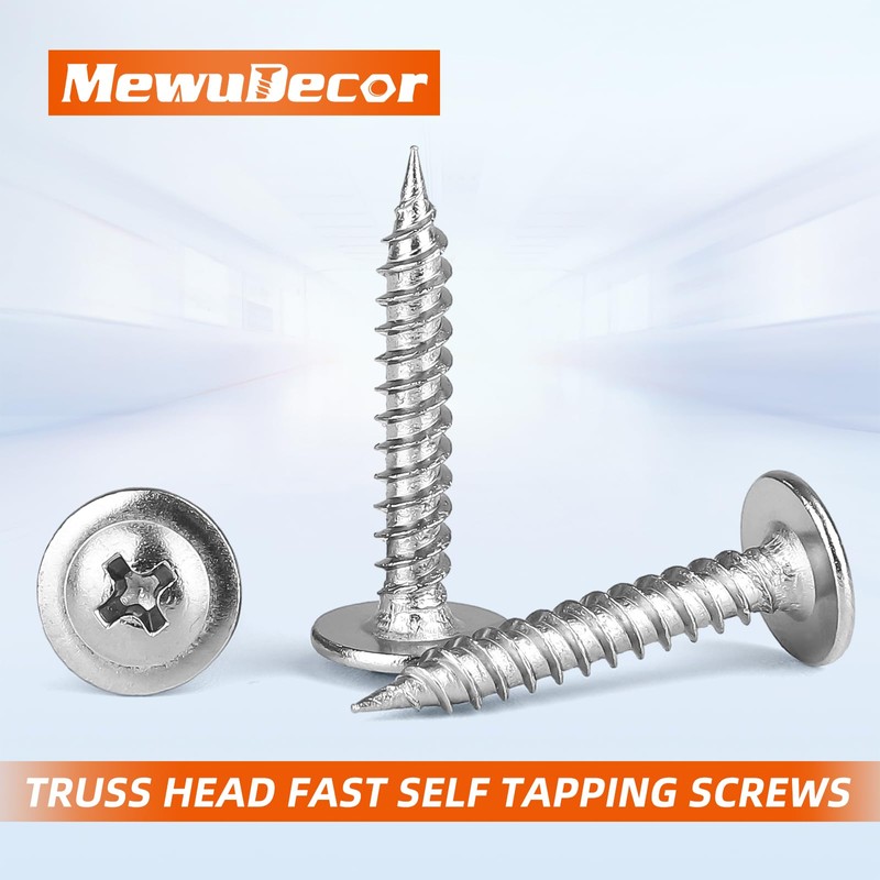 #8 x 1/2" Wood Screws Phillips Truss Head Fast Self