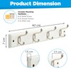 GlazieVault Coat Hooks for Wall - MDF Board Nickel Hook