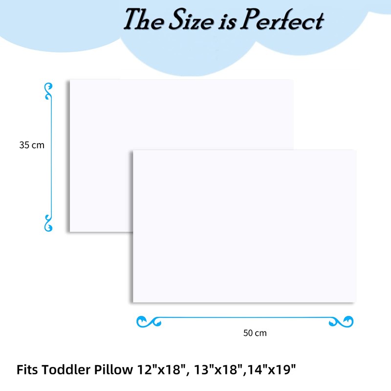 Toddler Pillowcase/Travel Pillowcase Pack of 2 Set 13x18 Inches with