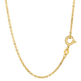 NKlaus Flat Elegance: 925 Silver Yellow Gold Plated Flat Rolled Anchor Chains, 42 cm, 45 cm, 50 cm, 0.8 mm Width - Timeless Stylish for Any Occasion, Gold