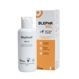 2 x Blephasol 100ml Sensitive Eyelids Eye Lotion & 100 Organic Cotton Pads