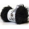 Large 100 Gram Skein Black Eyelash Yarn Fun Fur 164 Yards