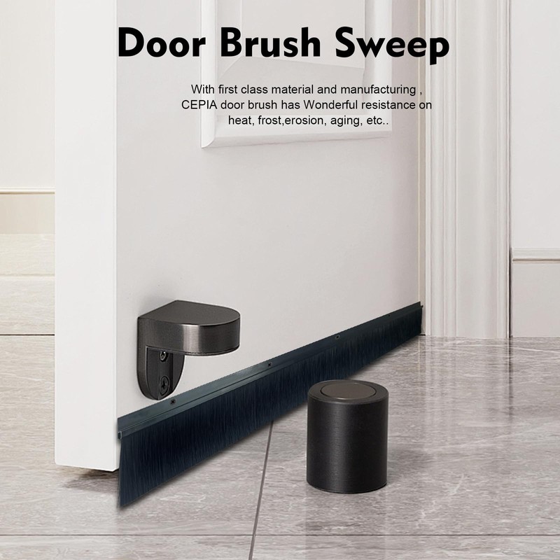 10-Pack Garage Door Brush Seal – CEPIA Black Bottom Sweep