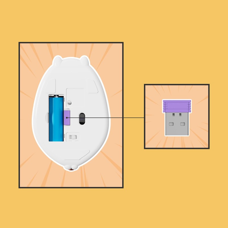 Akko Maus Kabellose Tragbare, Niedliche Katform Maus, 2,4 GHz mit
