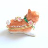 PIEARTH EX583-2 Jewelry Box, Sakura Mameshiba (Brown), Crystal Resin Metal