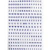 LANODO 8 Pcs Nail Stickers Alphabet 3D English (8 Colors)