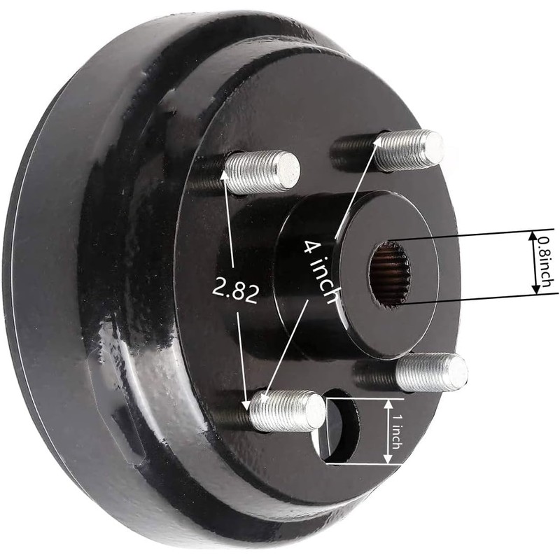 BeAcc Golf Cart Brake Drum/Hub Assembly (Electric) for EZGO TXT