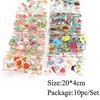 10pcs Christmas Santa Claus Nail Foil Transfer Decal Snowflake Manicure