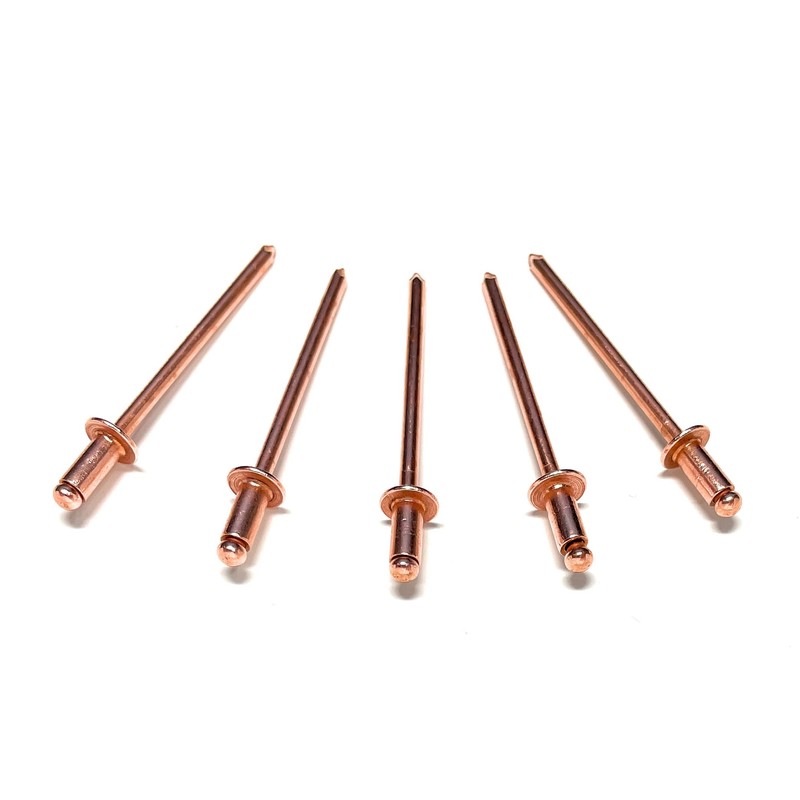 Metal Magery 100 Copper Pop Rivets 1/8 Diameter Copper Mandrel