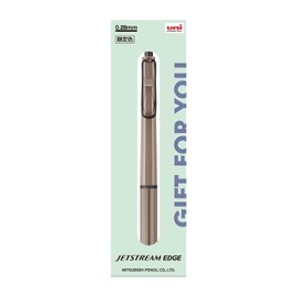 Mitsubishi Pencil SXN100328B22 Permanent Ballpoint Pen Jetstream Edge 0.28 Limited Edition Gift Packaging Brown
