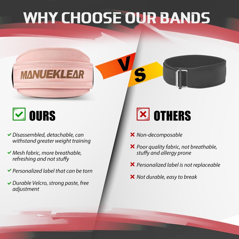 Weight Lifting Belt, Lifting Belts for Women Men, MANUEKLEAR Weightlifting