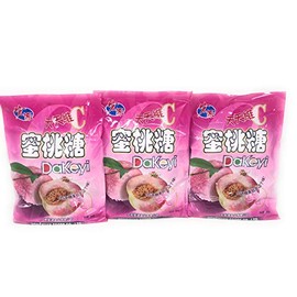 Dakeyi Hard Candy Peach 12.3oz (350g), 3 Pack