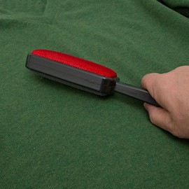 Caraselle Ltd Double Action 2 Way Clothes Brush - LINT_REMOVER - Red Nylon, Polyester Handle