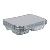 (100pcs) – 3 Compartment Aluminium Foil Containers with Lid for