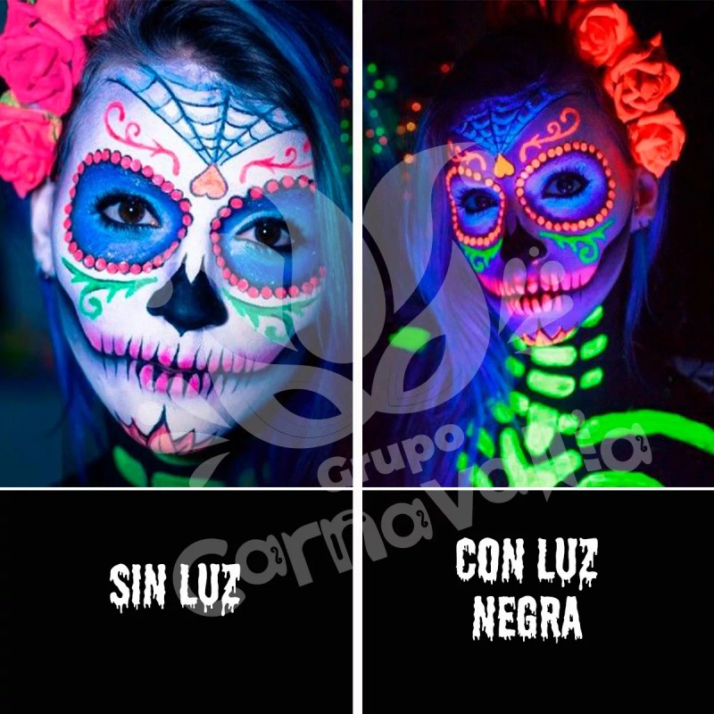Grupo Carnavallia Kit 6 Crayones Neón Fluorescent Maquillaje Glow Luz
