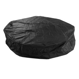 Hot Tub Cover, Foldable Round Tear-Resistant Polyester Hot Tub Cover, Weatherproof for Household (215 x 70 cm, Black)