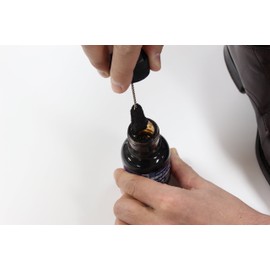 Columbus Men's Heel Leather Covert Ink, Complementary Ink for Sole Care, Black