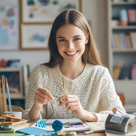 SwirlColor Embroidery Scissors, 11.5 cm / 4.5 Inch Stainless Steel Stork Thread Scissors Small Craft Scissors for Sewing Cross Stitch Needlework Thread with PU Scissors Cover with Gold