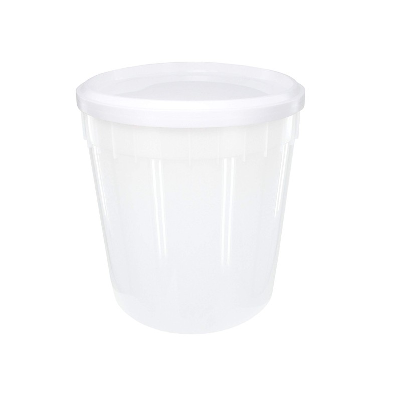 Poly Farm 2.5 Gallon Semi-transparent Ice Cream Tub with Lid