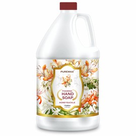 Puremax Foaming Hand Soap Refills made with Essential Oils | Honeysuckle | Gentle, Moisturizing | Made in USA | 128 Fl Oz (1 Gallon)