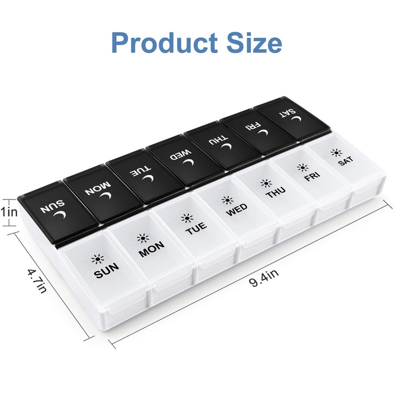 DANYING Extra Large Pill Organizer 2 Times a Day, XL