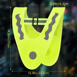 Youkly Pack of 3 Lightweight Children's High Visibility V-Shape Signal Collar Reflective Vest Children's Safety Vest Children Safety Vest Children Safety Vest Car Children Bicycle Car Children's