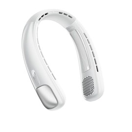 GEEPAS Portable Neck Fan | Dual Head Quiet Digital Bladeless Personal Cooling | 3 Speed USB Charging 6Hr Run Time | Ideal for Men Women Travel Gym Office Outdoor | 2 Year Warranty 2000mAh White