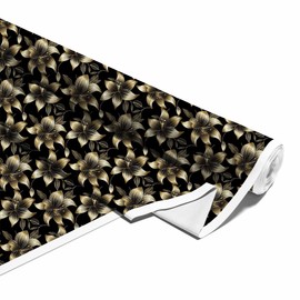 HEKO PANELS Softshell Fabric Sold by the Metre Outdoor Fabric Waterproof with Fleece Fabric for Sewing Sewing Fabrics Windproof for Jacket Hiking Sports Jumpsuit Flowers 1 Metre 145 x 100 cm