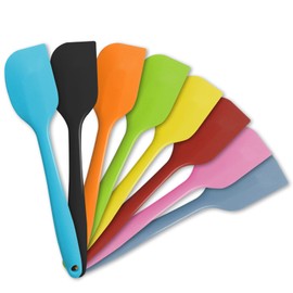 LAPXSNZD 8 Piece Heat Resistant Silicone Spatula Set - Non-Stick Rubber Spatula Kitchen Utensils for Cooking,Baking,and Mixing,Multicolor