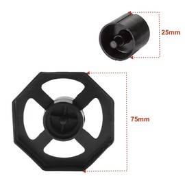 Replacement Tape Dispenser Wheel, Black Durable Tape Dispenser Core and Wheel Ideal for Tapes up to 25mm in Width.Tape Dispenser Wheel