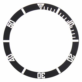 Ewatchparts Bezel Insert Compatible With Seiko 6105 7002 6309 7S26 6309 6306 7002 7548 SKX007 Black Flat