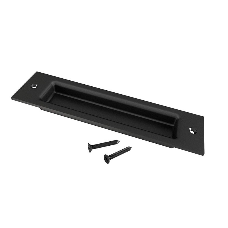 JUBEST 8" Recessed Door Pull Pocket Door Handles, Matte Black