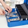 Jssmst Locking Metal Cash Box with Coin Lid, 11.8L x