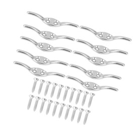 Hihaha 10 Set Marine 316 Stainless Steel Rope Boat Deck Flagpole Cleat Hook Item Replacement Durable Material
