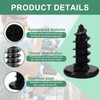 wilcractk Pack of 100 Black Screws M4 x 10 mm