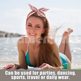 Framendino, 9 Pack Solid Colors Wire Headbands Rabbit Ear Bow Headband Twist Wired Hairbands Bowknot Head Wrap Hair Accessories for Women Girls