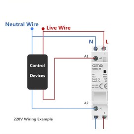 WIMPBLADB Din Rail Mounted Household Modular AC Contactor for Smart Home House Hotel AC220V 2P 16A 20A 25A 2NC 2NO 1NO1NC 50/60Hz(2P 16A 2NO)