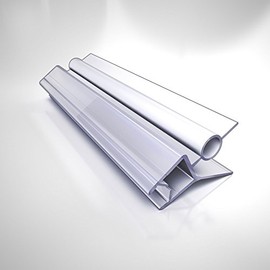 DreamLine Clear Bottom Vinyl Sweep with a Deflector, 42 in. Length, 309D2-8, for 8 Thick Glass Shower Door