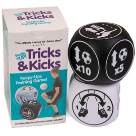 Shuffle Up Tricks & Kicks Football Dice Game, Keepy Uppy Training Dice, Over 70 Challenging Skills, Football Gift for Boys & Girls, Outdoor & Indoor Games for Kids