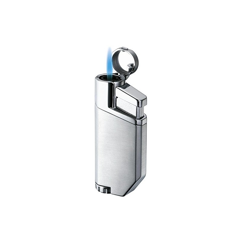 Visol Portofino Satin Chrome Wind-Resistant Torch Flame Lighter