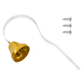 MrMrKura Metal Dog Doorbell for Training Dog Door Bells for Housetraining Potty Wall Mounted Dog Bell for Dog to Ring to Go Outside Pet Training Supplies (White)