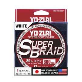 Yo-Zuri YZ-SB-80LB-WH-300YD: Super Braid White 80Lb 300Yd, White