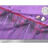 Soimoi Purple Moss Georgette Fabric Umbrella & Wild Animal Skin