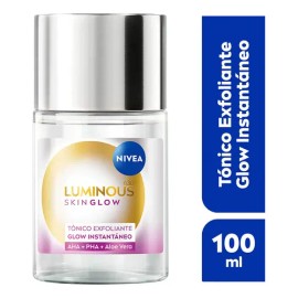NIVEA Tónico Exfoliante Glow Instantáneo 100 ml: Exfoliación Suave y Efectiva para una Piel Uniforme y Radiante