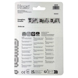 Hama Perlen 4905 Hama Jewels, 12 Pieces, Accessory Set for Crafts with Midi Ironing Beads with Diameter 5 mm, for Children from 5 Years