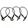 4 Pcs Black 3mm Diameter Braided Steel Safety Lanyard Cable