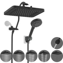 Hibbent 13'' Shower Head High Pressure Rainfall Shower Head with handheld Spray